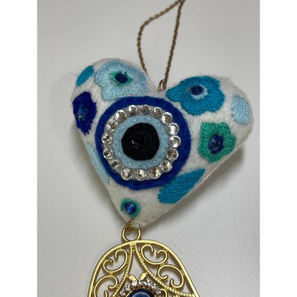 Evil Eye Hamsa Hand Large Hanging Charm - Picture 3 of 8